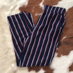 Striped preppy Forever 21 cropped pants